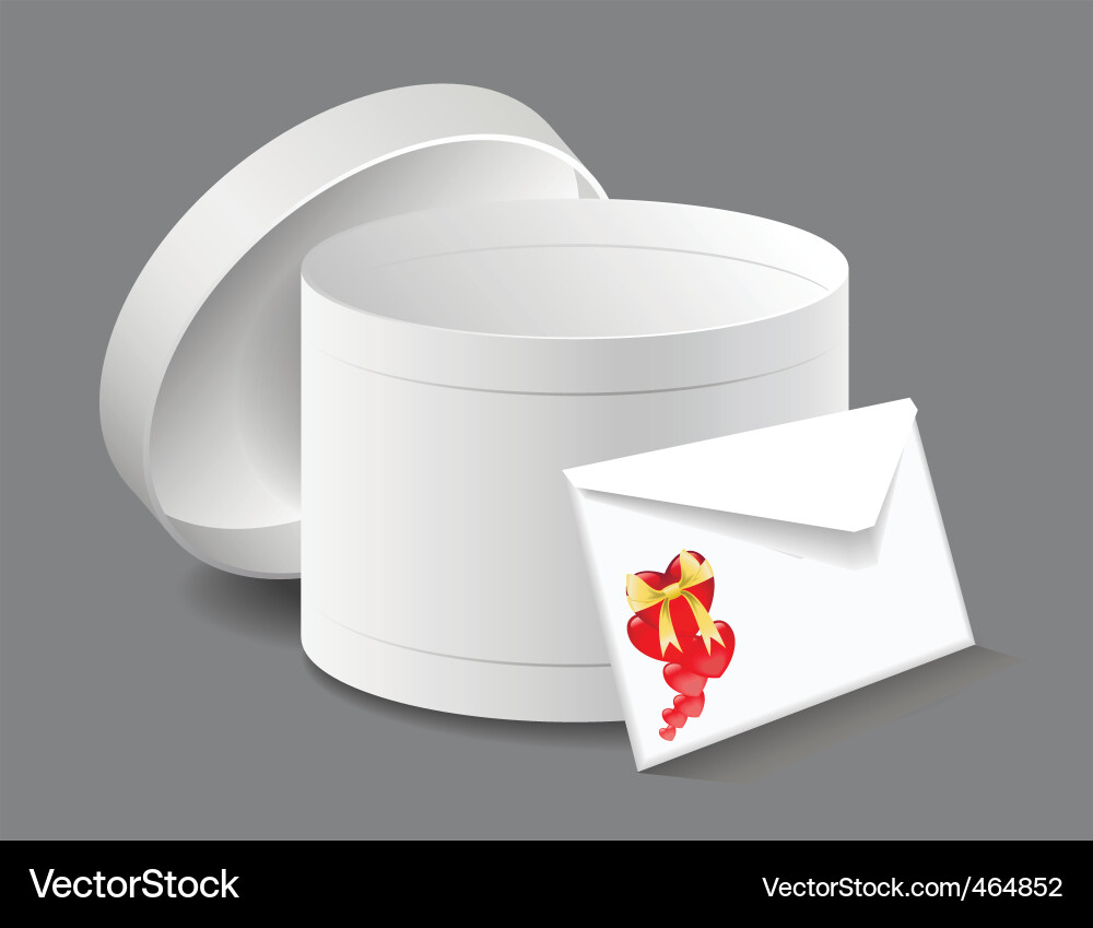 Gift box with a letter Vector Image