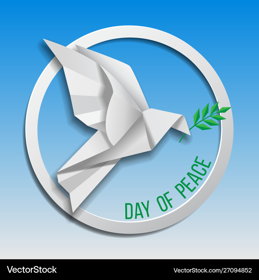 Peace dove mit Olivenzweig fliegen auf blau Peace dove mit Olivenzweig fliegen auf blau vektorbild