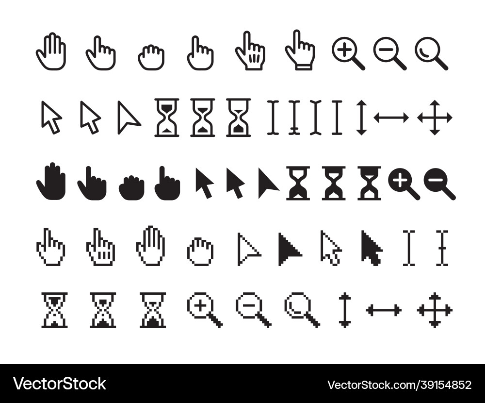 Pointer cursor icon sign pointers computer web Pointer cursor icon sign pointers computer web Vector Image