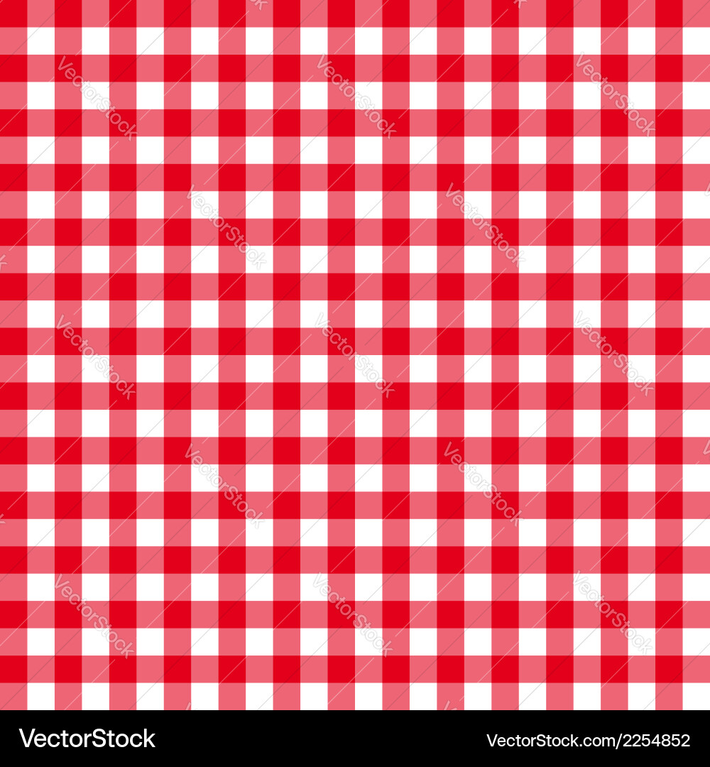 Tablecloth Pattern Vector Red and White Checkered Tablecloth Pattern Vector Image