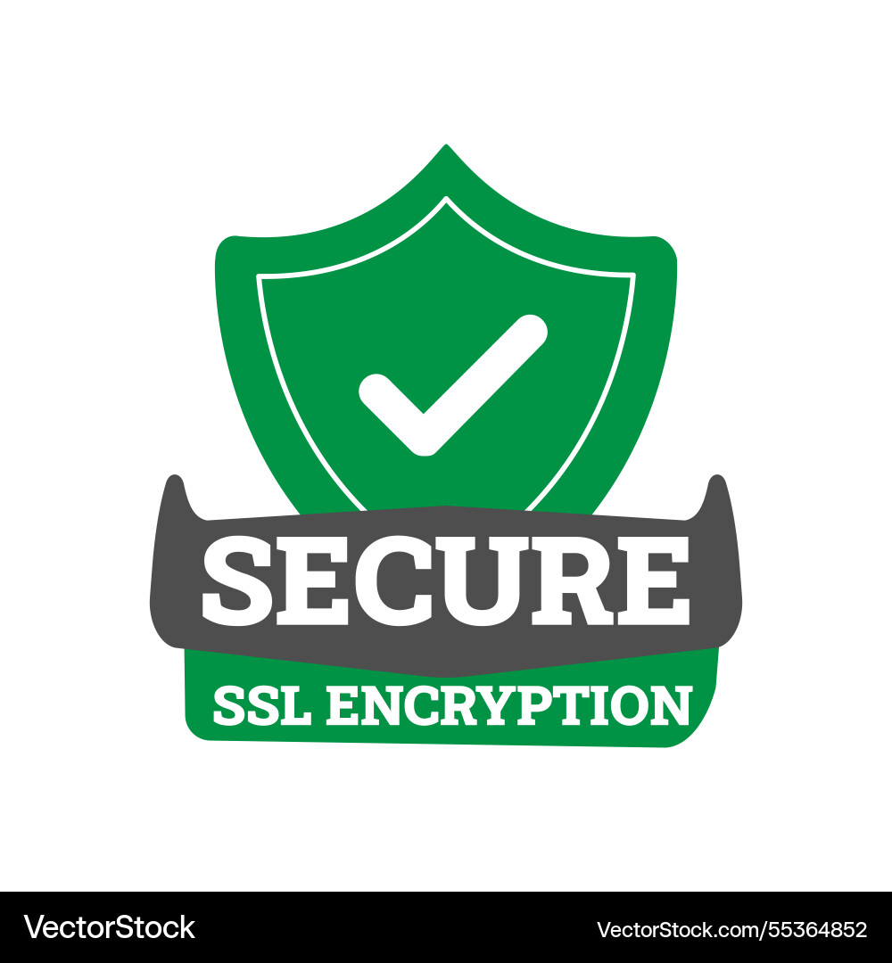 Secure connection icon isolated on white Secure connection icon isolated on white Vector Image