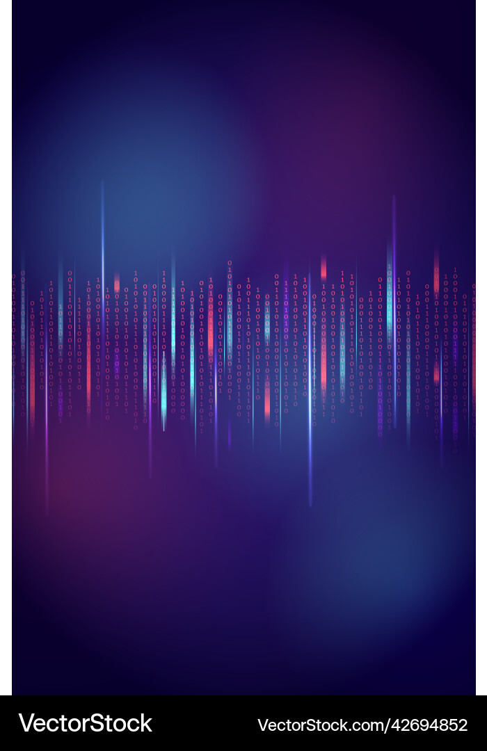 Stream of binary code design Stream of binary code design Vector Image