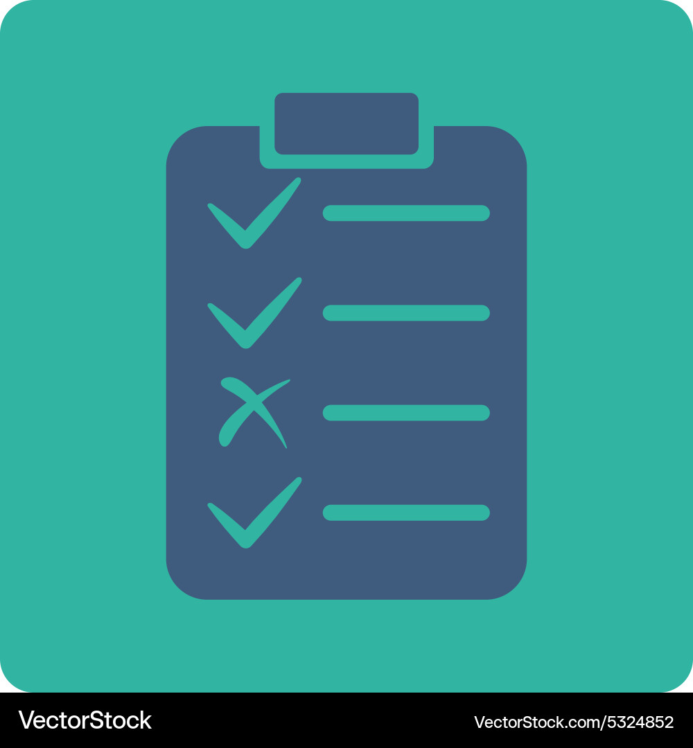 Task list icon from commerce buttons overcolor set vector image