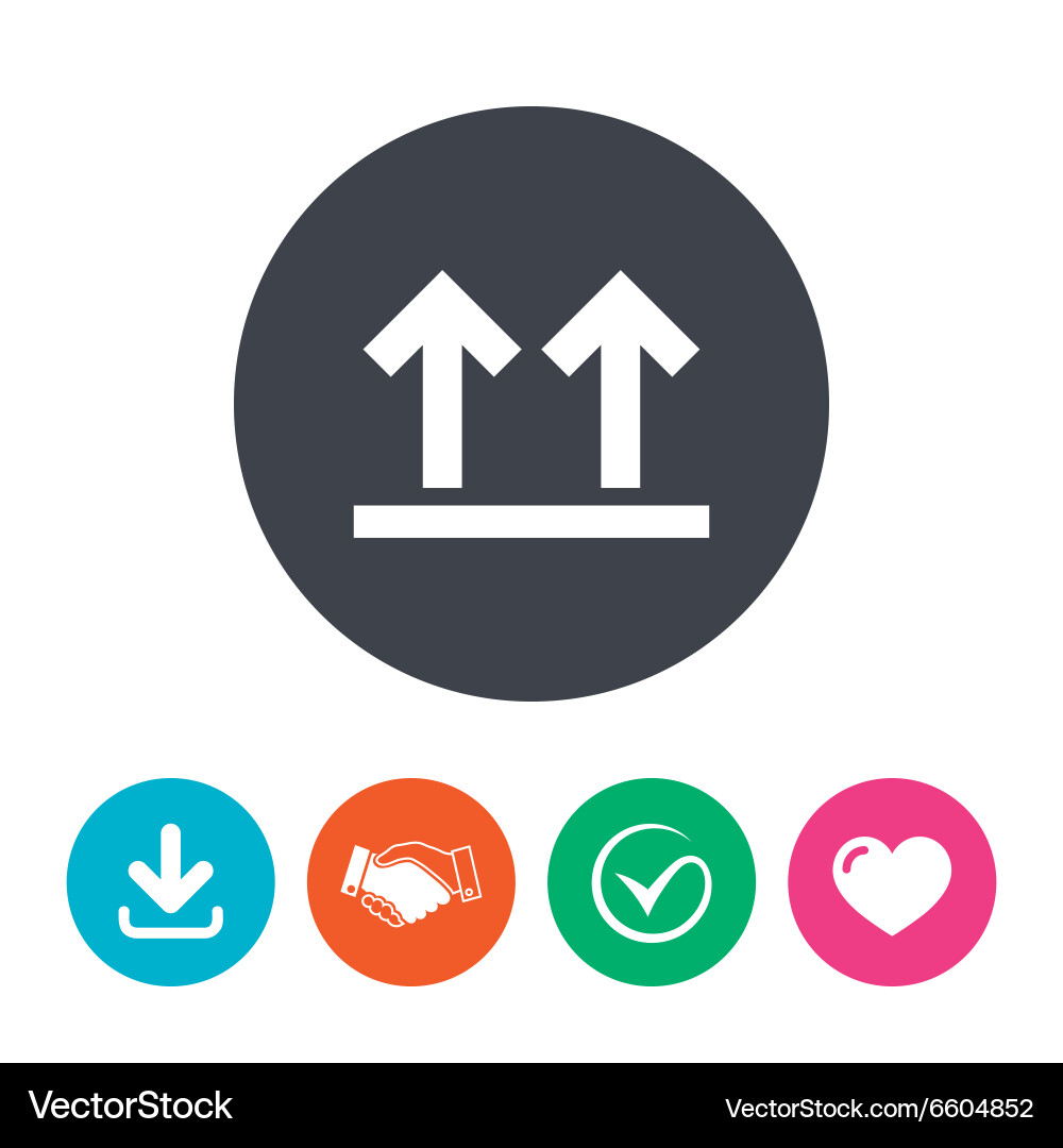 This side up sign icon fragile package symbol vector image
