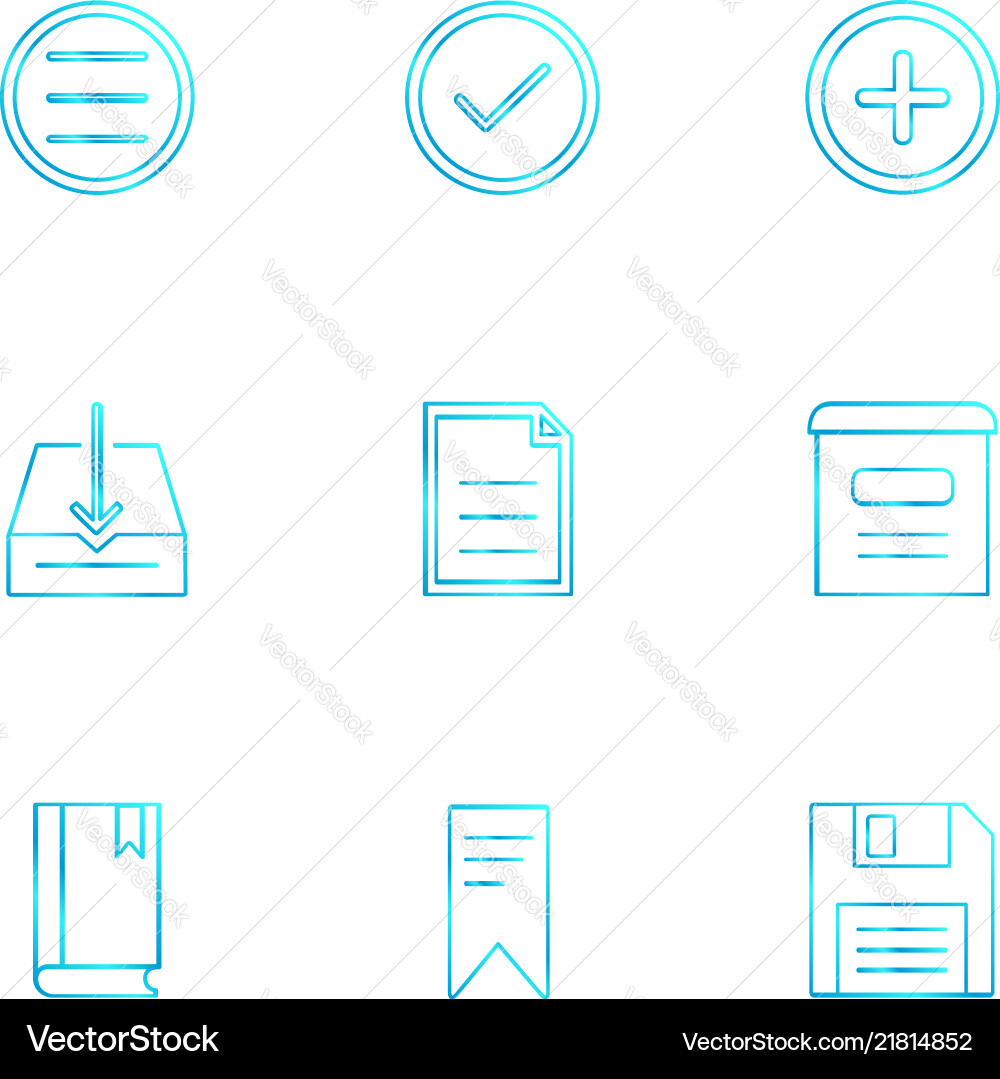 User interface buttons application multimedia vector image