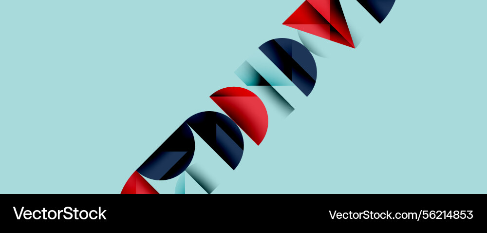 Abstract design features overlapping semicircles Vector Image