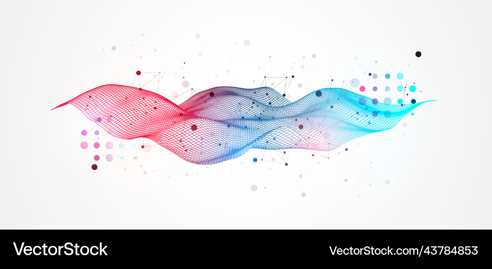 Abstract wave is made in a frame style Vector Image