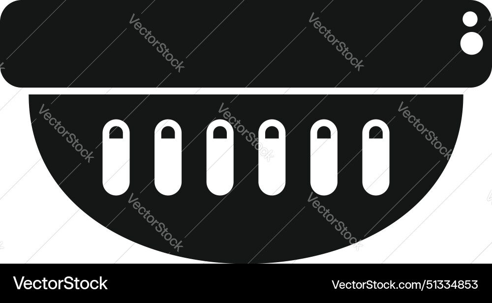 Black and white half circle smoke detector icon Black and white half circle smoke detector icon vector image