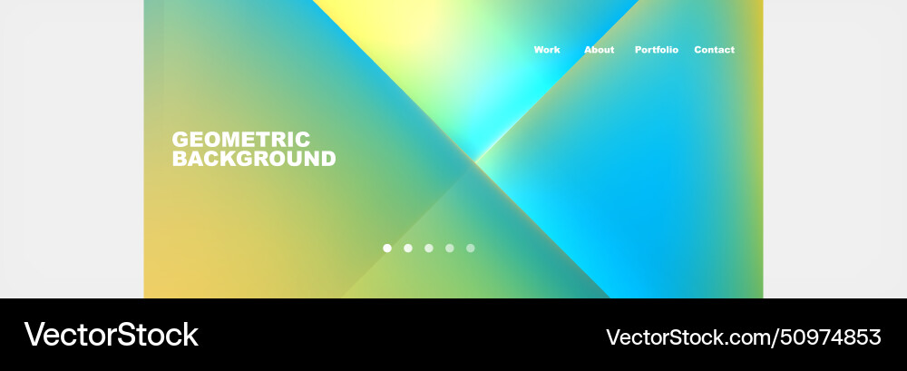 Colorful fluid gradient triangles and squares web Colorful fluid gradient triangles and squares web vector image