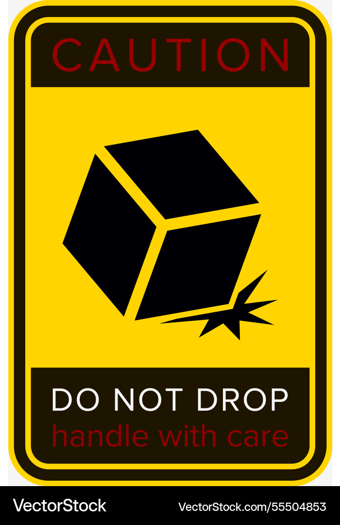 Do not drop fragile items packaging symbol sign Do not drop fragile items packaging symbol sign vector image