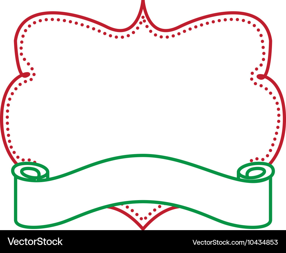 Frame with ribbon isolated icon design Vector Image