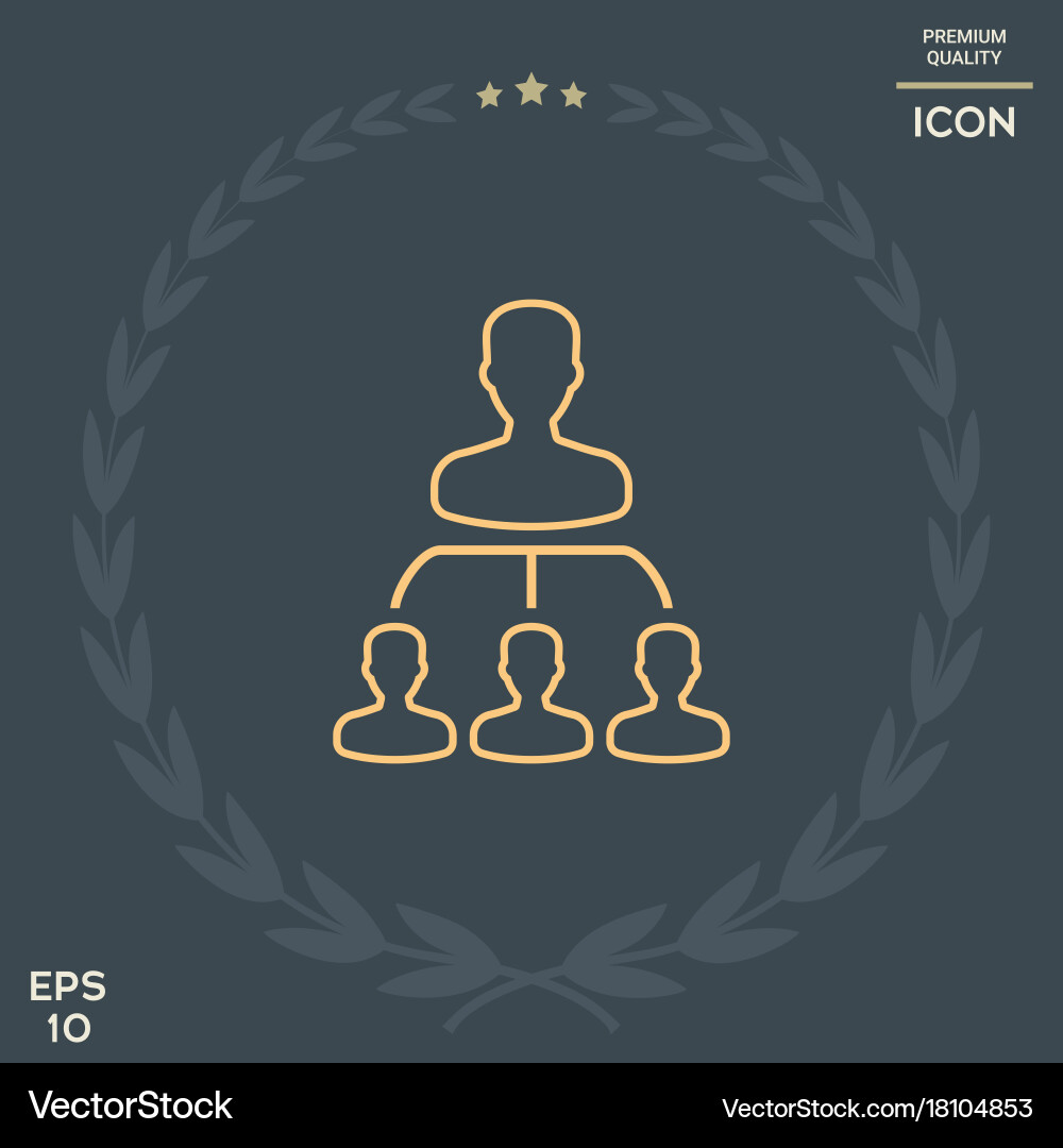 Hierarchy - line icon vector image