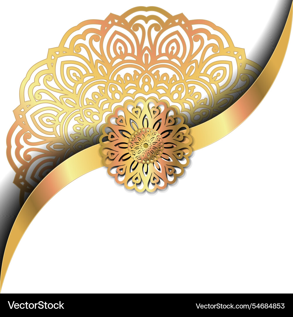 Ornament beautiful card with mandala Vector Image