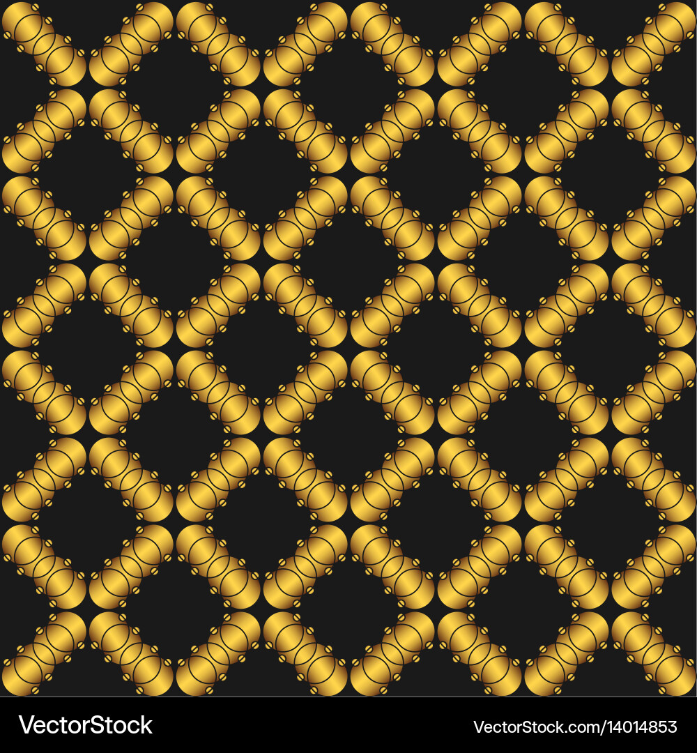 Seamless pattern with golden abstract Vector Image