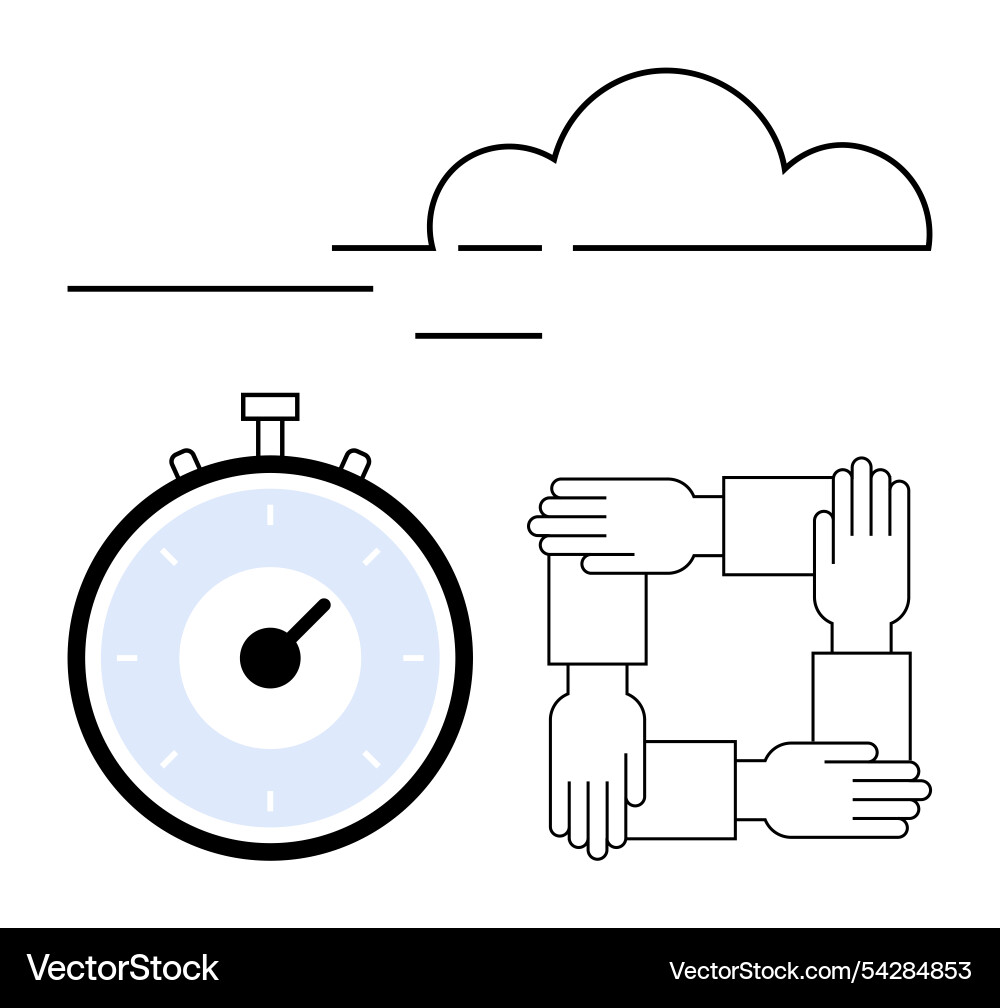 Teamwork efficiency and progress concepts Teamwork efficiency and progress concepts vector image
