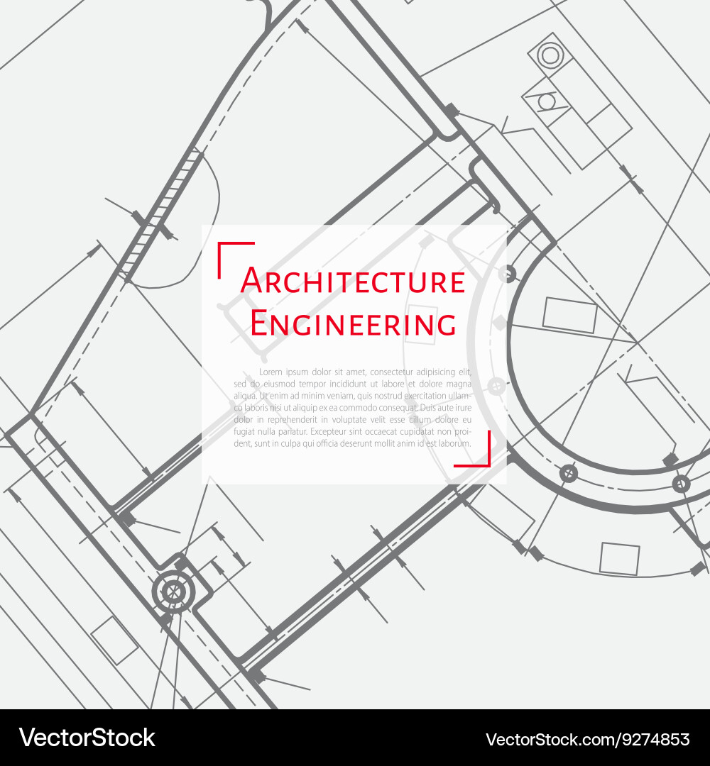 Technical blueprint of mechanism Vector Image