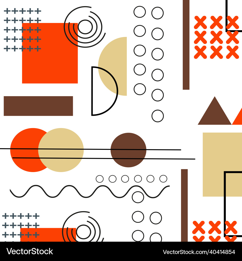 Abstract background with different geometric vector image