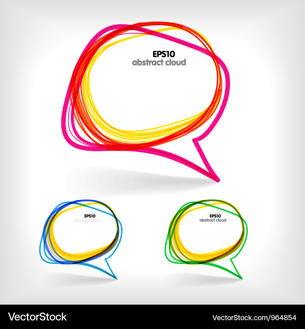 Abstract Speech Bubbles Background Vector Image