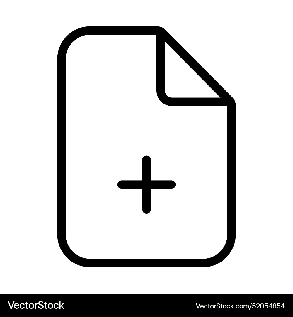 Add new document icon for file creation digital vector image