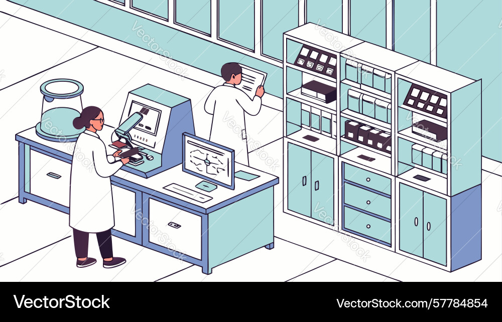Advanced research and development in a lab design Vector Image
