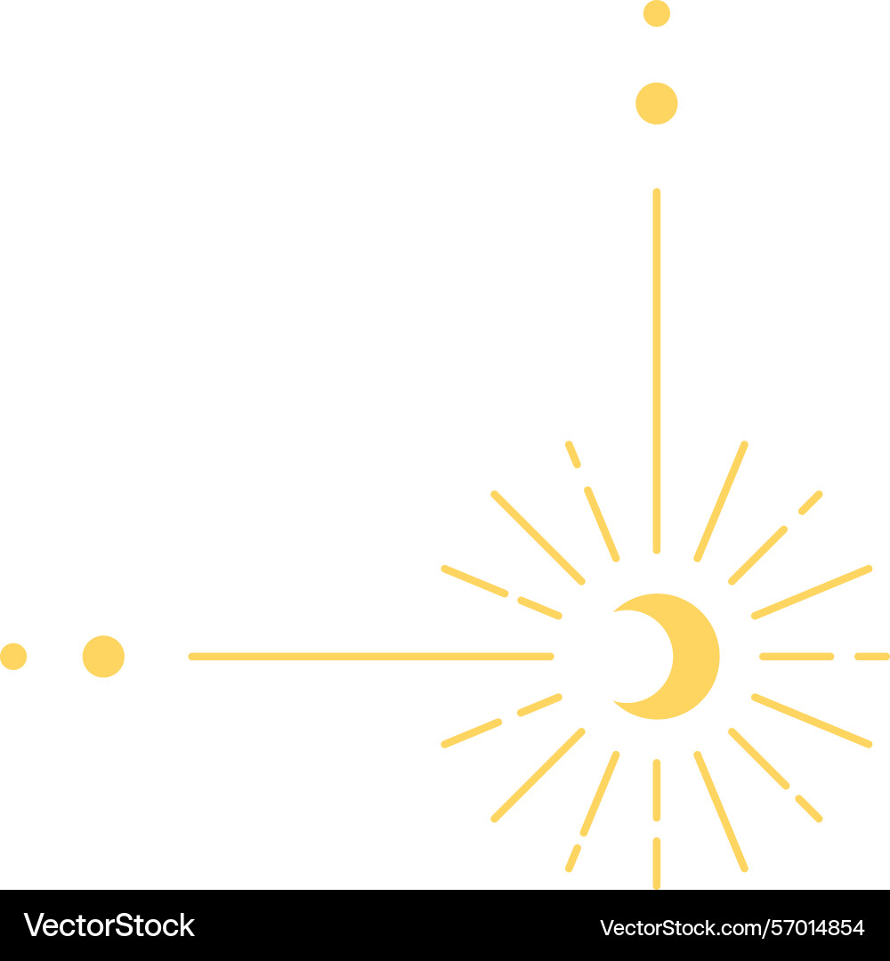 Angular esoteric yellow border for tarot Angular esoteric yellow border for tarot Vector Image