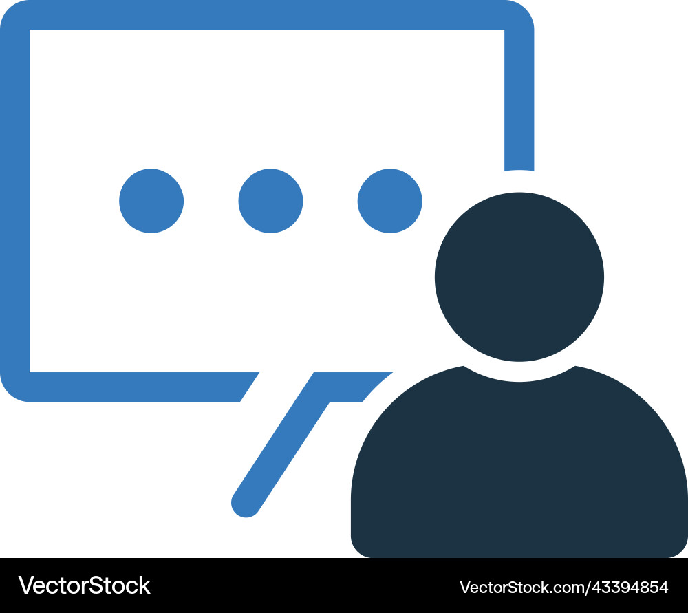 Blog commenting icon simple editable graphics Vector Image