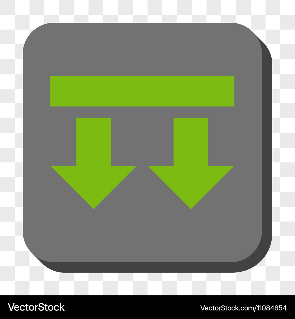 Bring down rounded square button vector image
