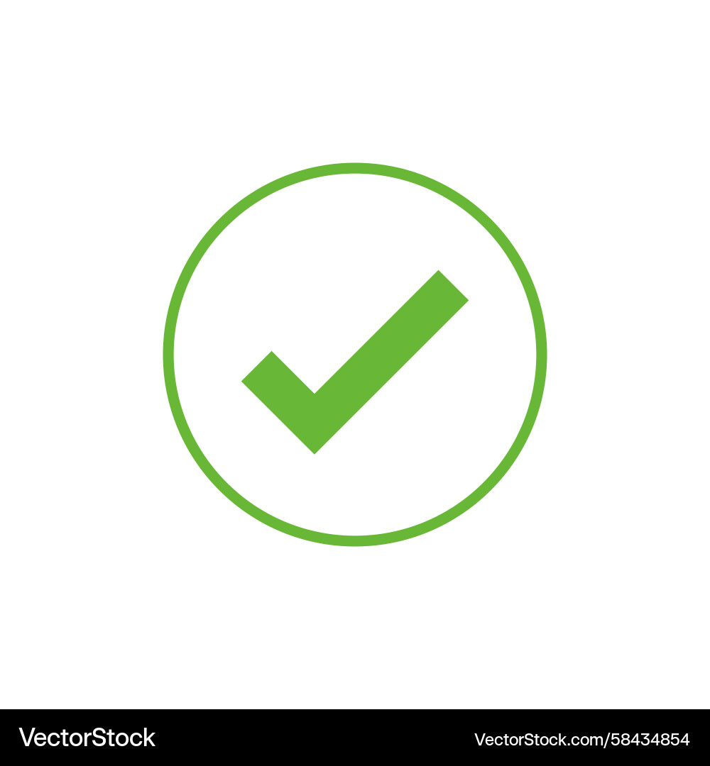 Check Mark Circle Badge Vector Image