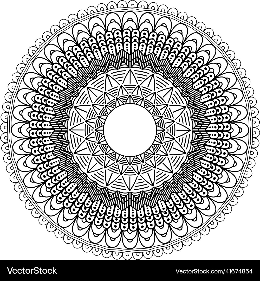 Circular pattern in form of mandala vector image