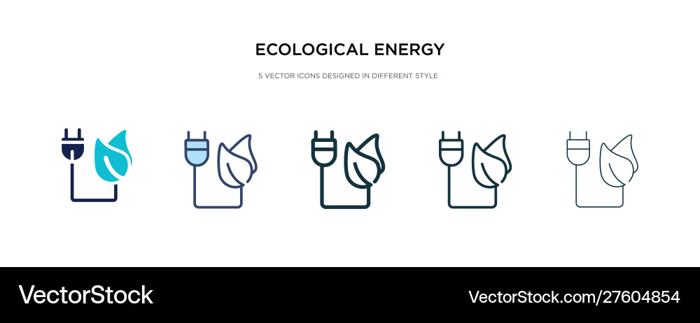 Ecological energy source icon in different style Ecological energy source icon in different style vector image