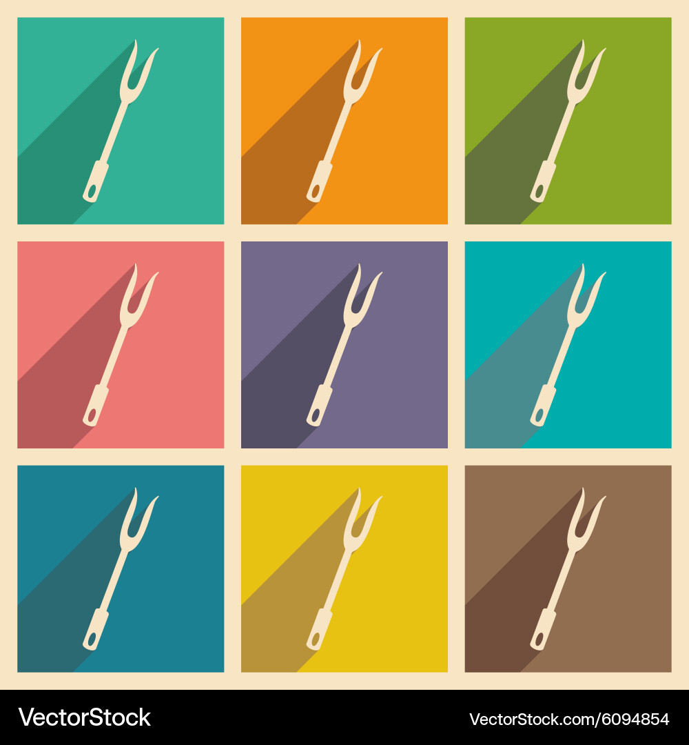 Flat with shadow concept and mobile application vector image