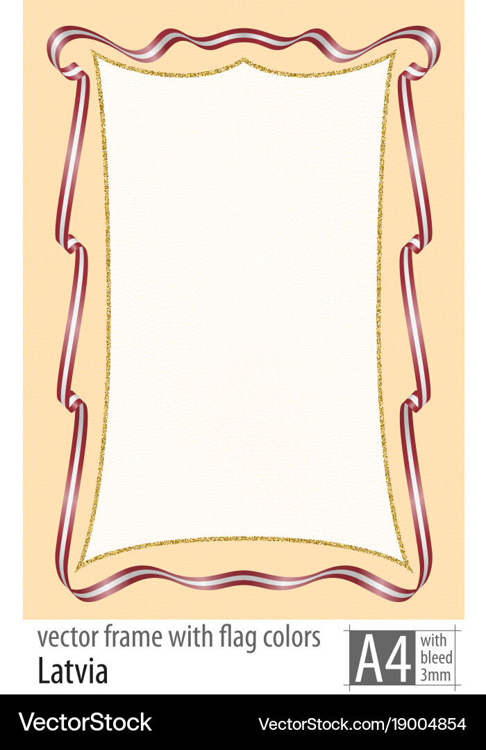 Frame and border of ribbon with the colors Vector Image
