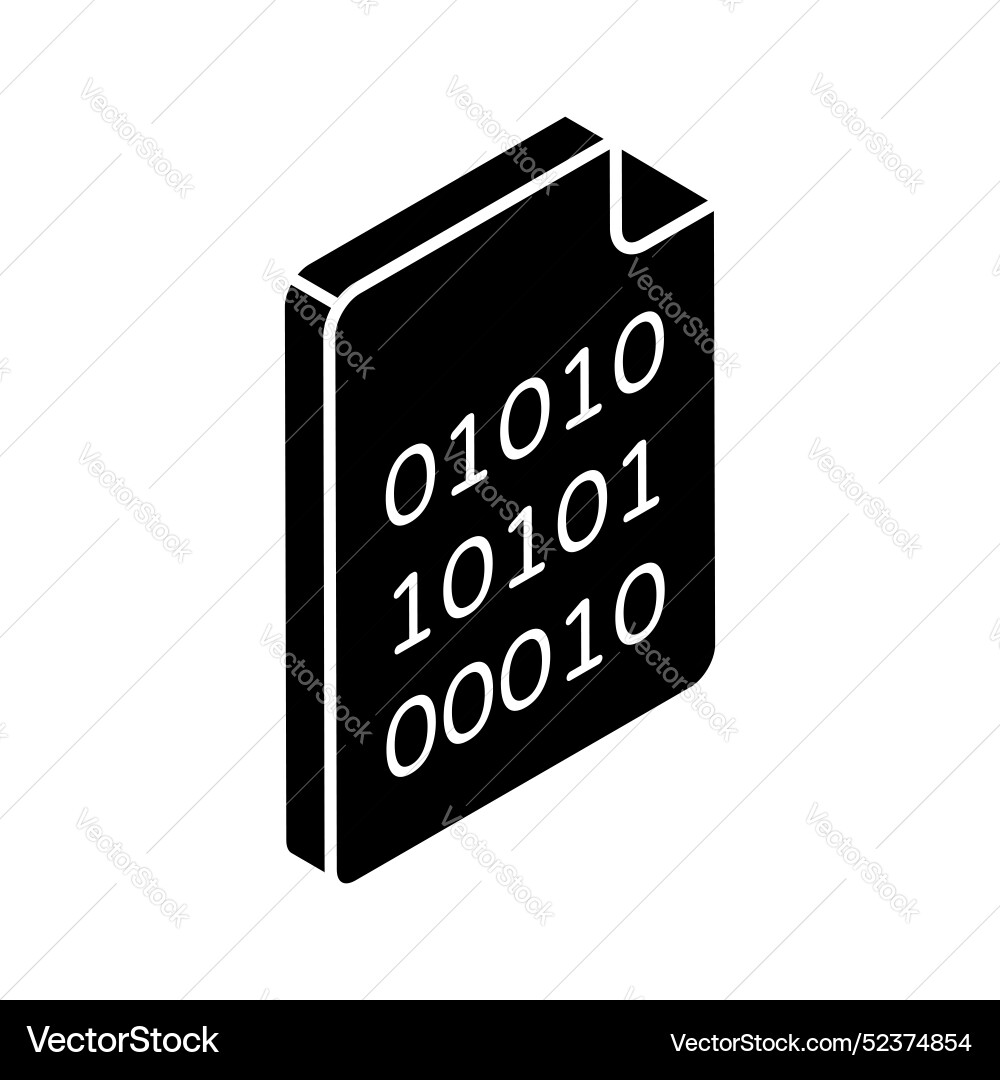 Have a look at this amazing icon of binary coding vector image