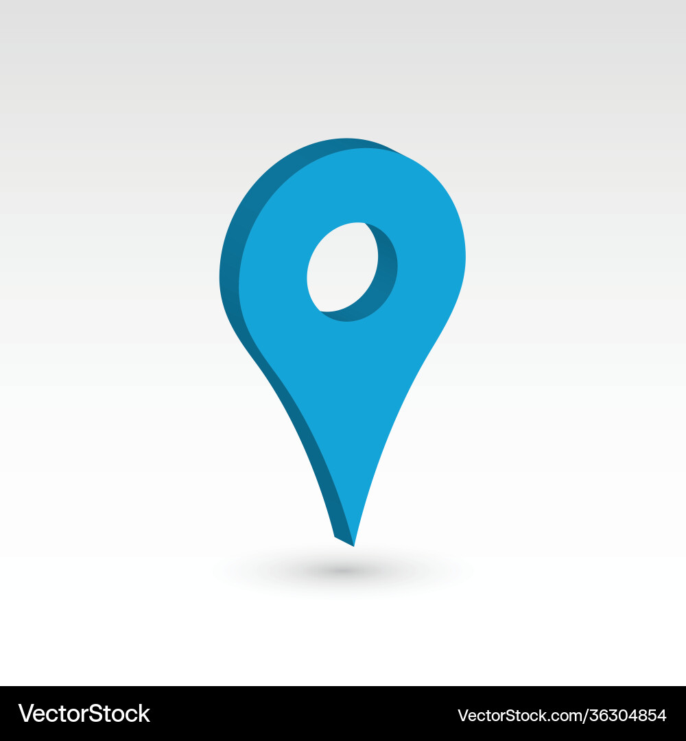 Map pointer - 3d object Vector Image