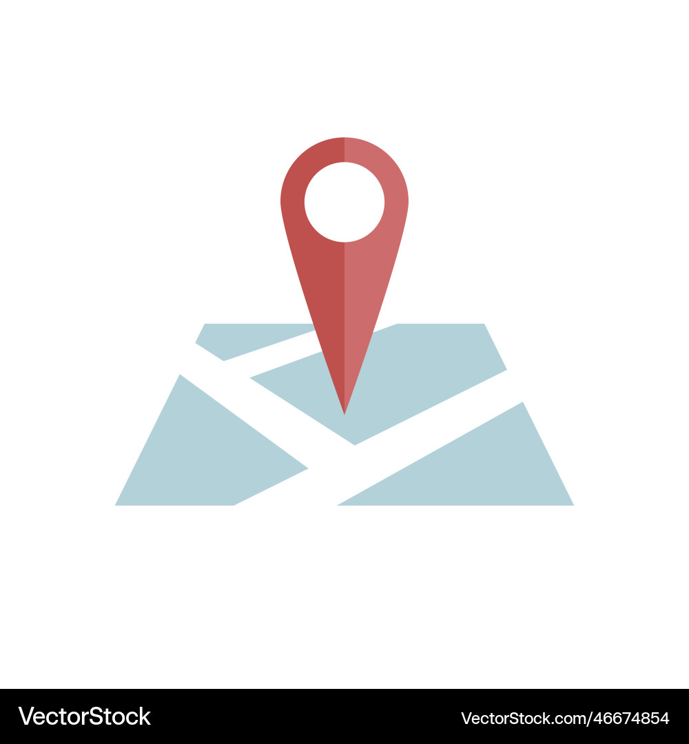 Map pointer flat icon location destination pin Map pointer flat icon location destination pin vector image