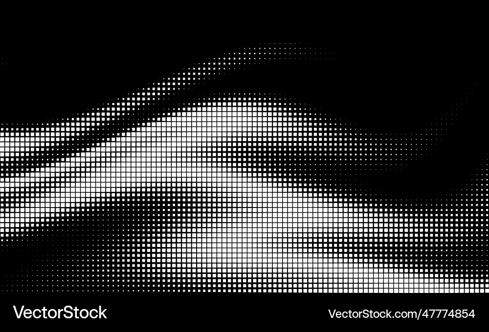 Monochrome gradient halftone dots background Monochrome gradient halftone dots background vector image