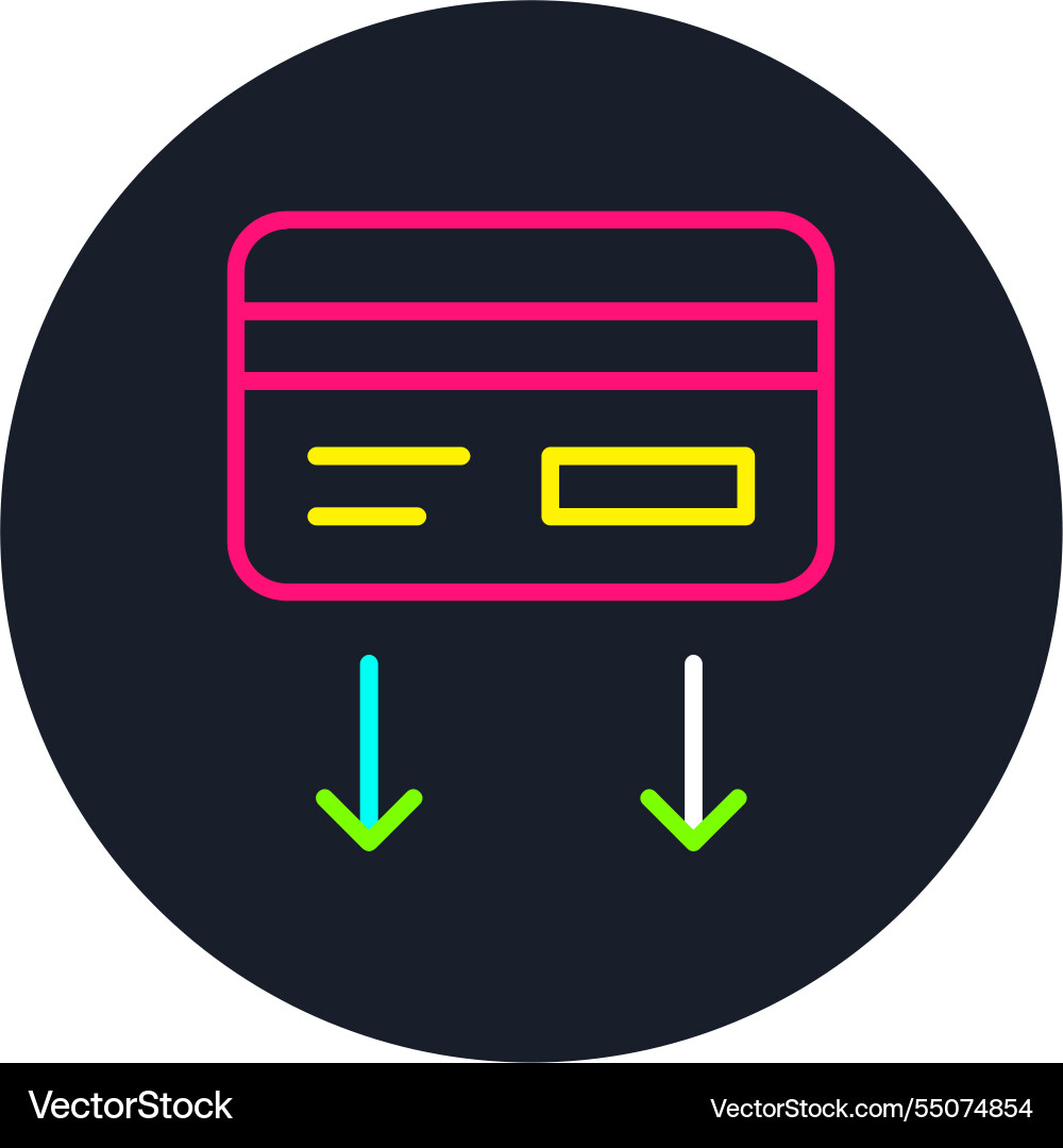 Reducing line multi color icon Vector Image