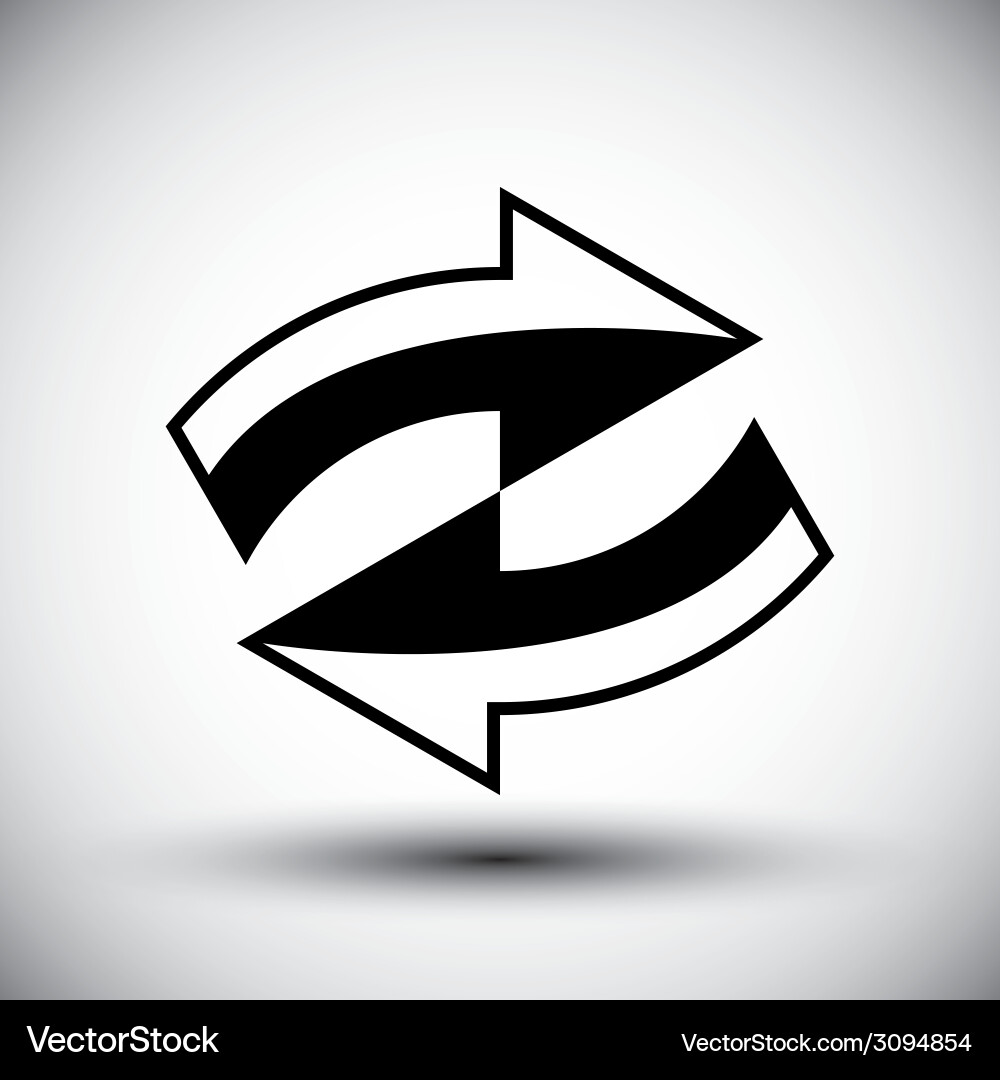 Reload refresh arrows loop simple single color vector image