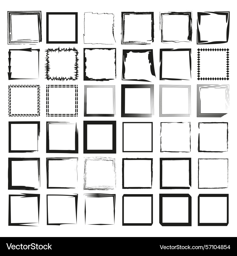 Square grid texture abstract black boxes pattern Vector Image