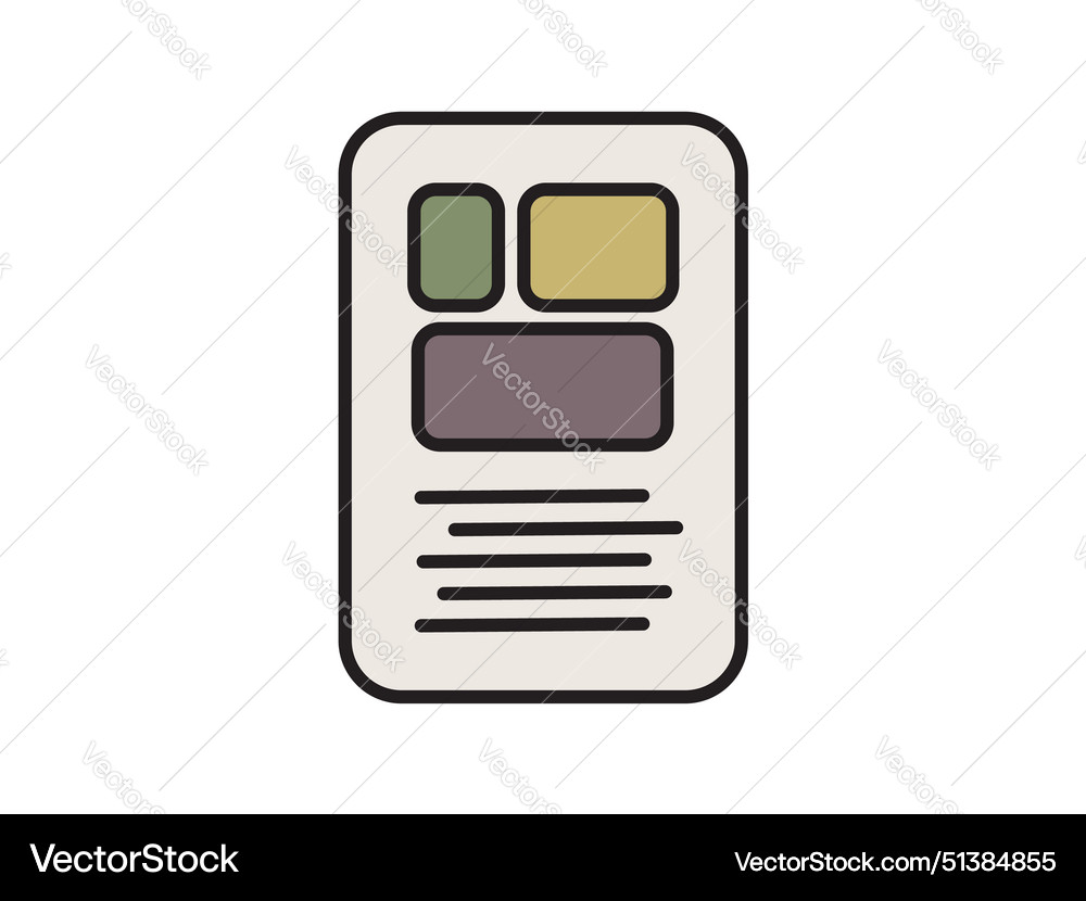 A icon depicting documents suitable for web Vector Image