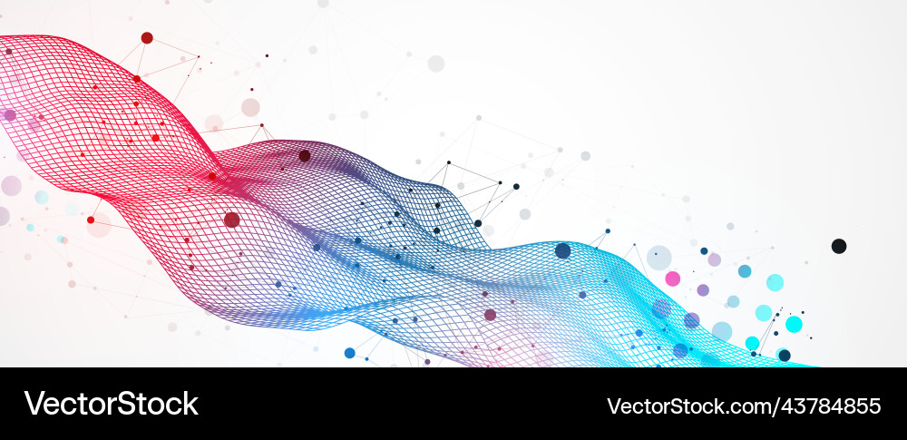 Abstract wave is made in a frame style Vector Image