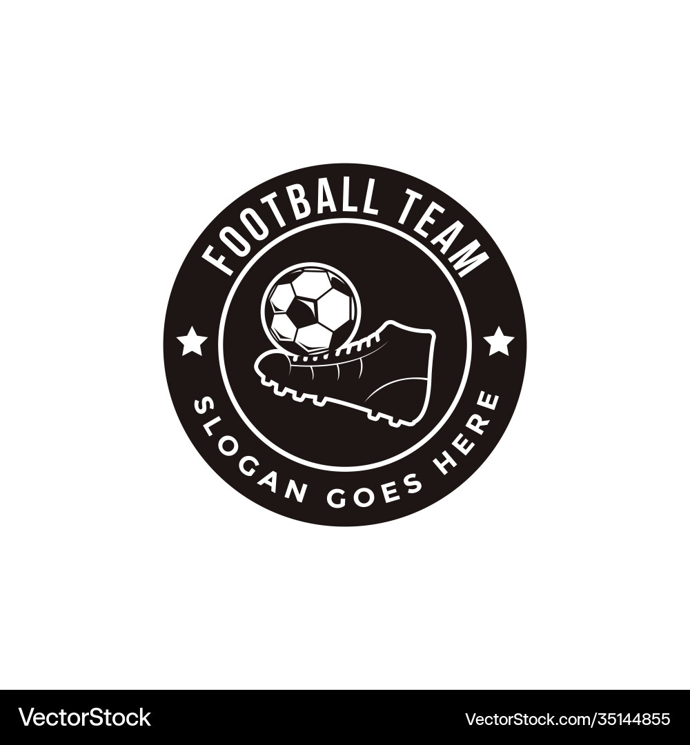 Badge Fußball Fußball Sport Team Liga Logo Badge Fußball Fußball Sport Team Liga Logo vektorbild