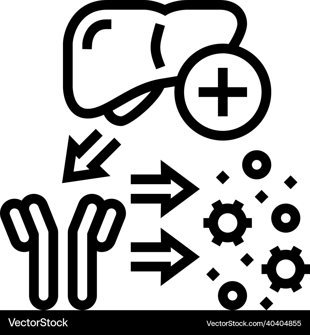 Complement system line icon Complement system line icon Vector Image