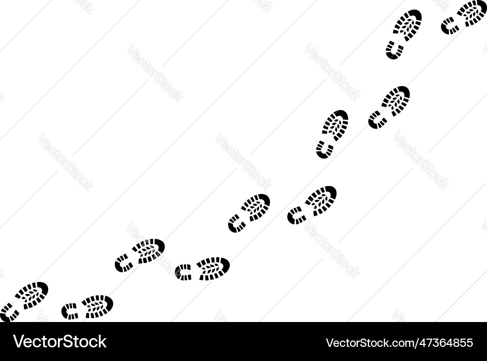 Footprints and Bootprints Pattern vector image