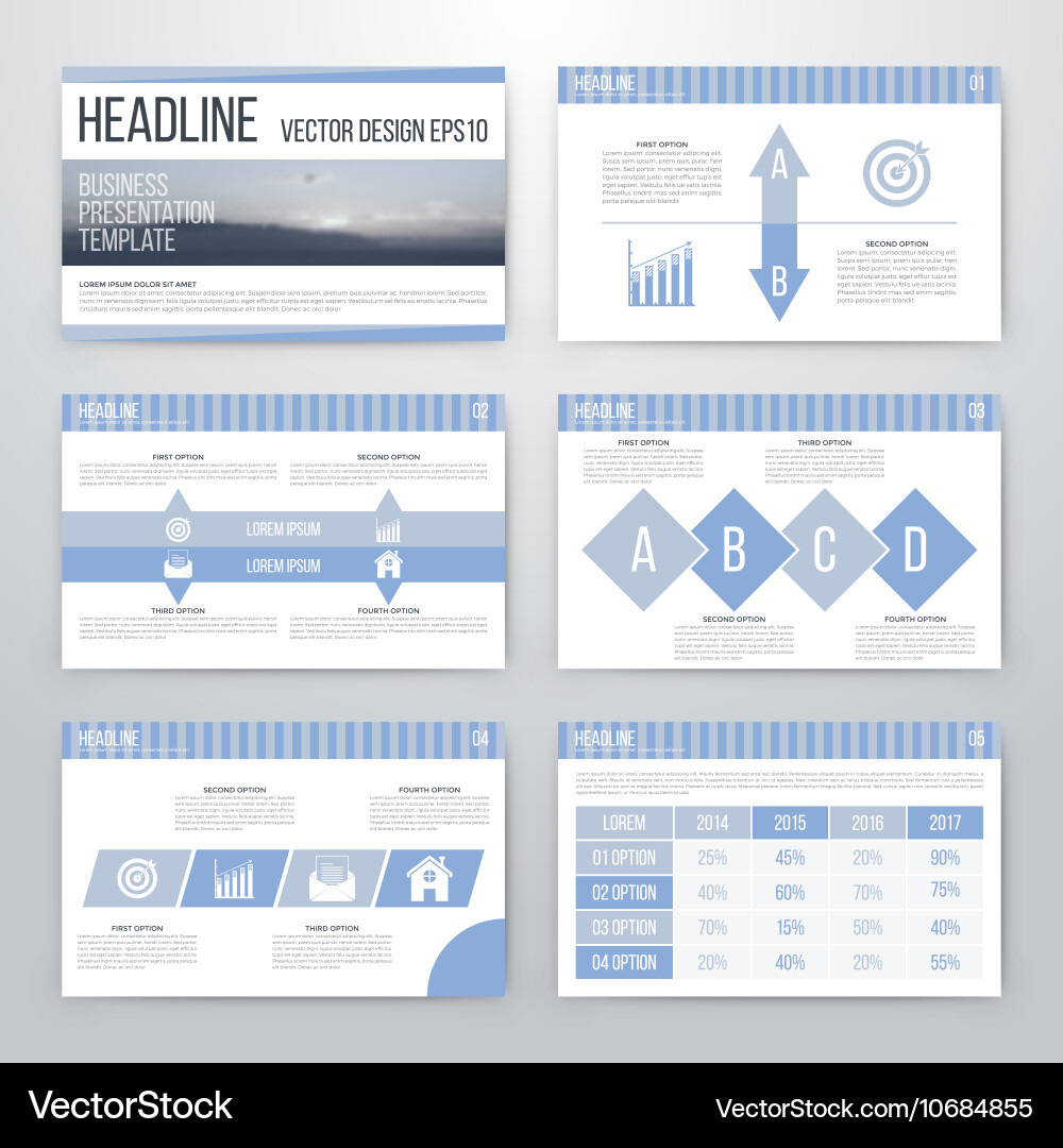Infographics presentation template flat design Vector Image