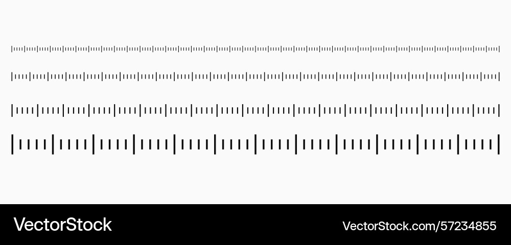 Markup for rulers in different scales isolated Markup for rulers in different scales isolated vector image