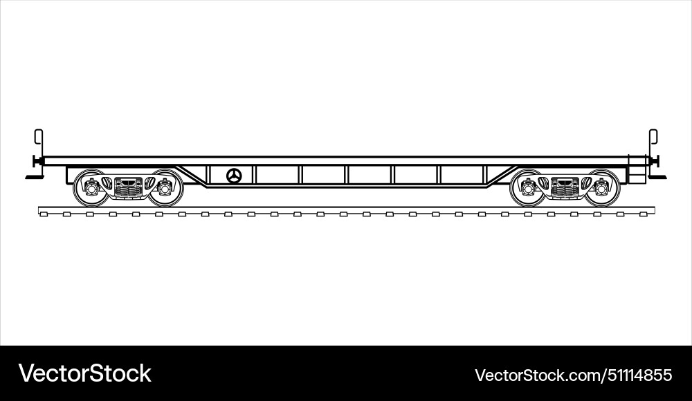 Railroad cargo wagon Royalty Free Vector Image