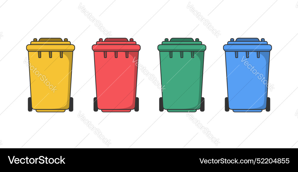 Recycle bins Royalty Free Vector Image - VectorStock
