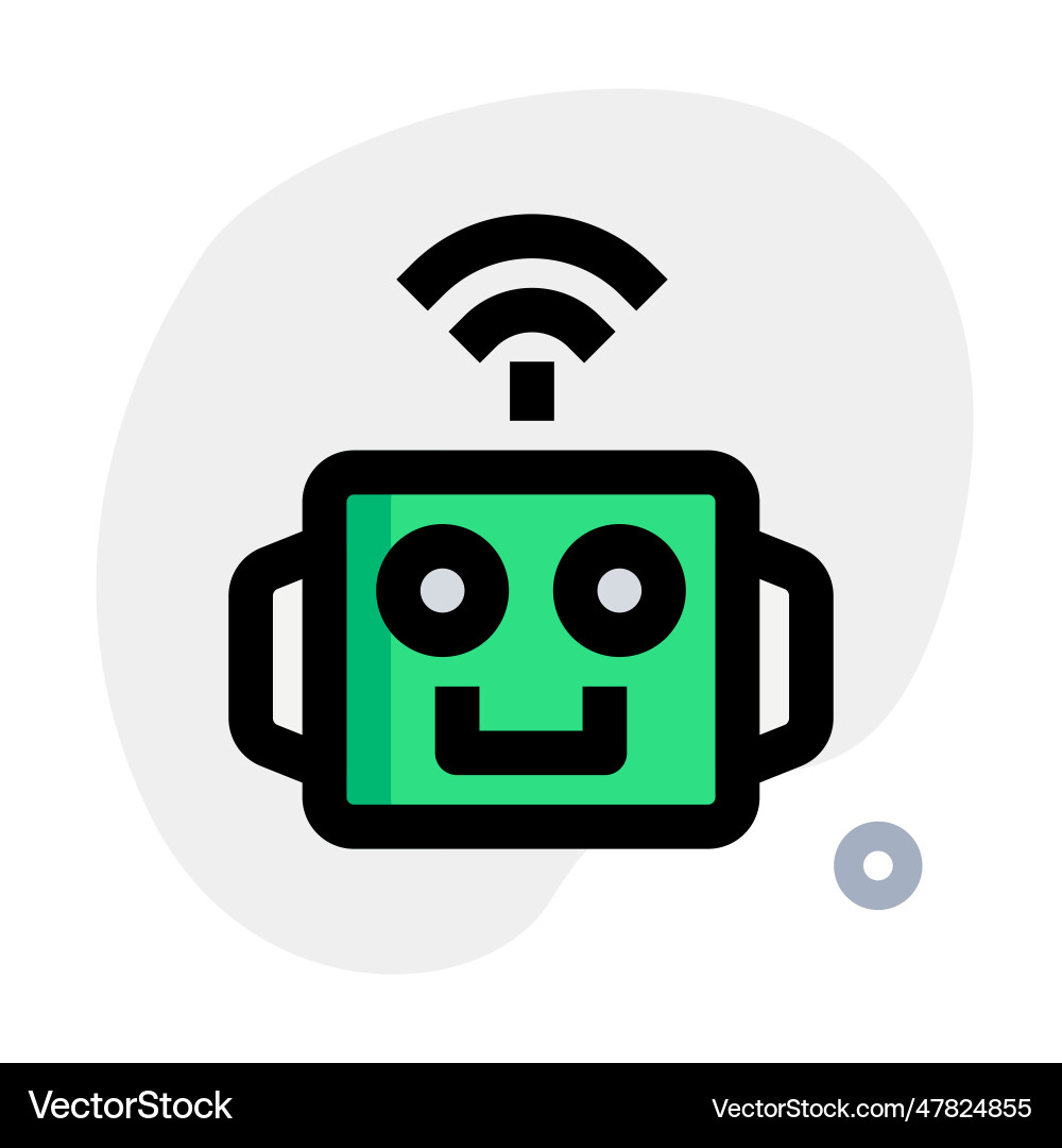 Robotic operation using wireless network vector image