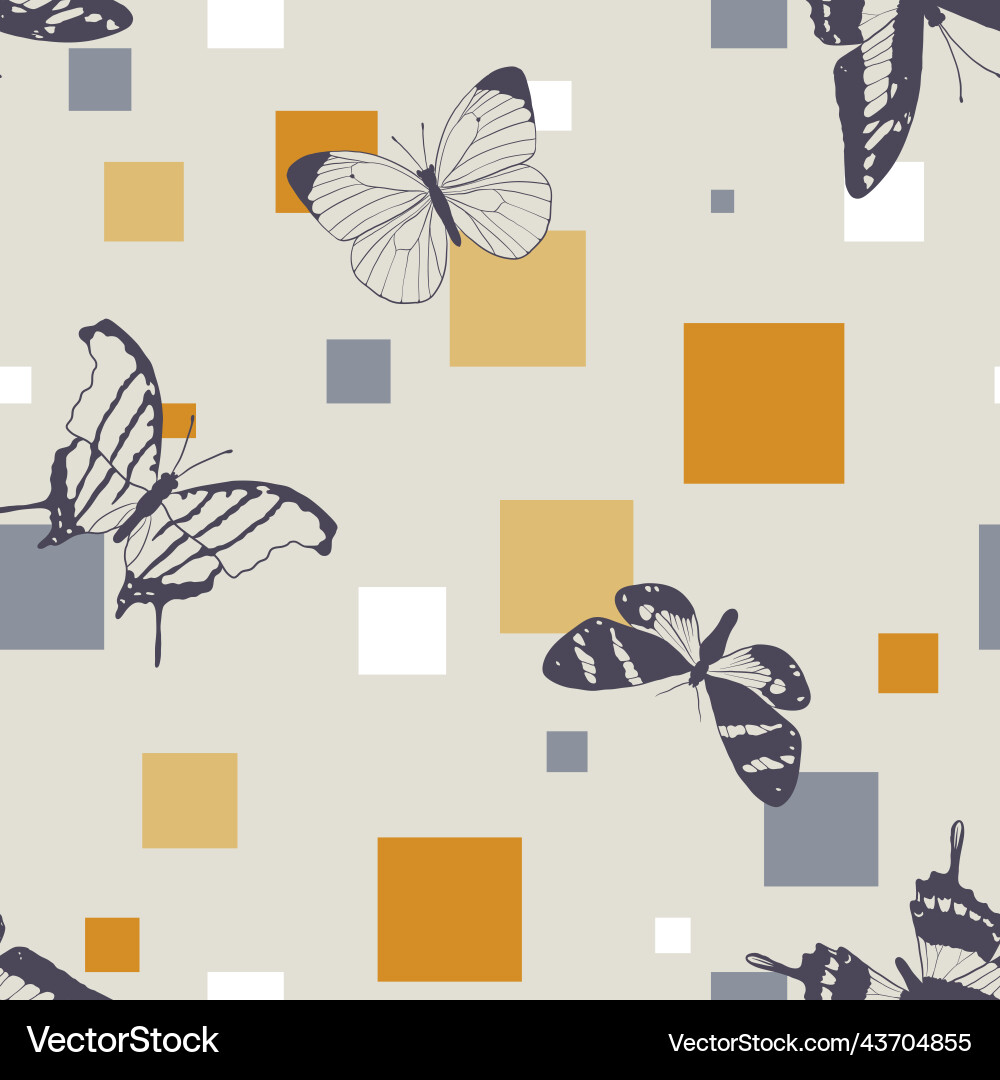 Seamless pattern with butterflies Seamless pattern with butterflies vector image